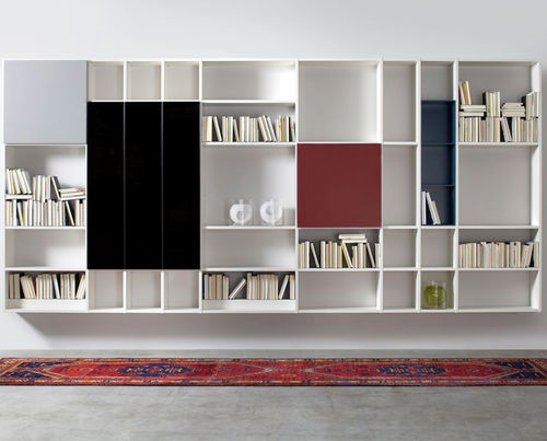 Bibliothèque murale - FOKUS 682 - Sudbrock - contemporaine / en bois laqué / blanche