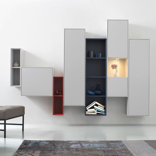 Étagère murale - GAME 62 - Sudbrock - contemporaine / en bois laqué / en chêne