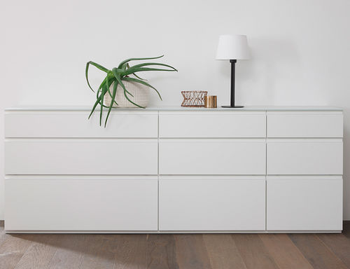 Buffet contemporain - CUBO 031 - Sudbrock - en bois laqué / blanc