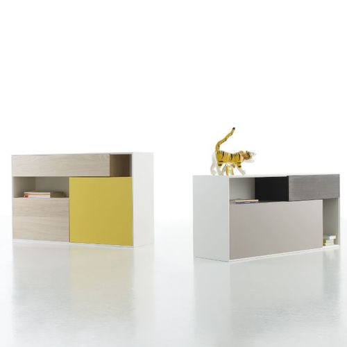 Commode contemporaine - GAME - Sudbrock - en bois laqué / non spécifié / grise
