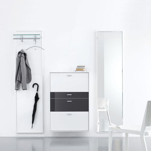 Meuble d'entrée contemporain - PANAMA 202 - Sudbrock - mural / en bois / avec miroir