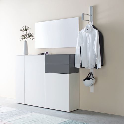 Meuble d'entrée contemporain - TED 1 - Sudbrock - en bois / avec miroir / avec rangement