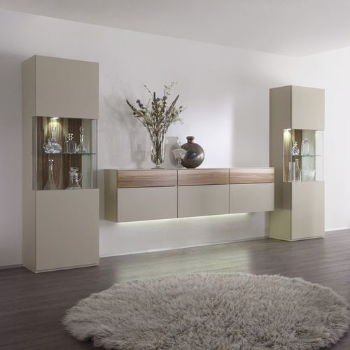 Buffet mural - CUBO 021  - Sudbrock - contemporain / en bois laqué / gris