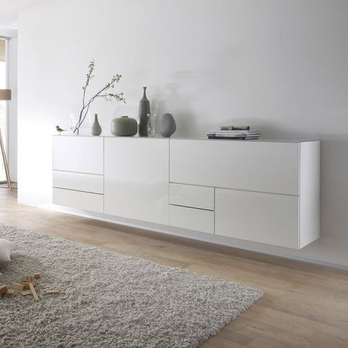 Buffet mural - CUBO 603  - Sudbrock - contemporain / en bois laqué / blanc