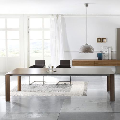 Table à manger contemporaine - PONDUS 13 - Sudbrock - en bois massif / rectangulaire / à rallonge