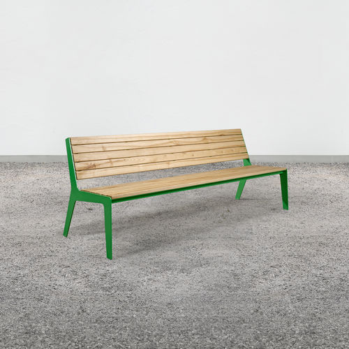 Banc de jardin classique - on_08 - Silvio Rohrmoser - en bois massif / en mélèze / en frêne