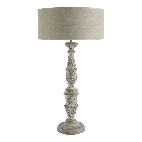 Lampe de table - AGATHE - BLANC D'IVOIRE - en bois / classique / d'intérieur