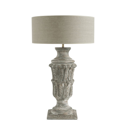 Lampe de table - ALIX - BLANC D'IVOIRE - en bois / classique / d'intérieur