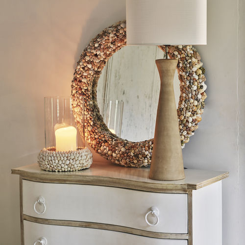 Lampe de table - MAEVA - BLANC D'IVOIRE - en MDF / classique / d'intérieur