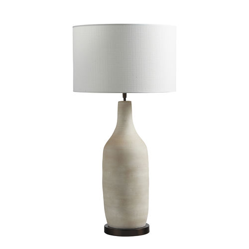 Lampe de table - NOELLE - BLANC D'IVOIRE - en fer / en terre cuite / classique