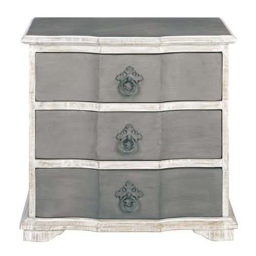 Table de chevet classique - TARA - BLANC D'IVOIRE - en MDF / en contreplaqué / avec piètement en bois