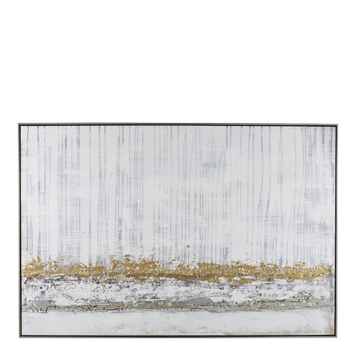 Tableau décoratif acrylique - TABL-ABST8 - BLANC D'IVOIRE - en bois / abstrait / pour bureau