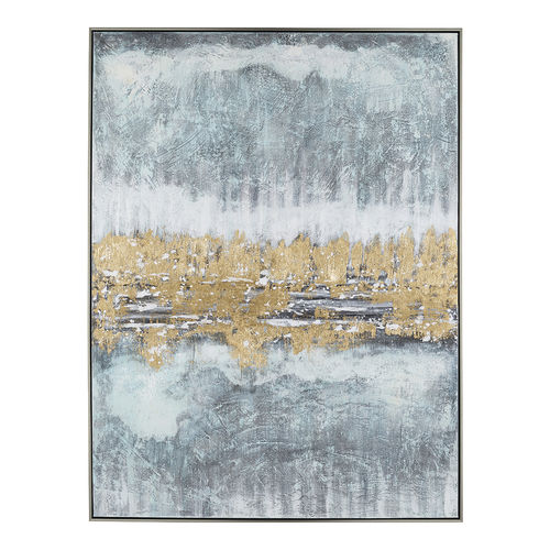 Tableau décoratif acrylique - TABL-ABST11 - BLANC D'IVOIRE - en bois / abstrait / pour bureau