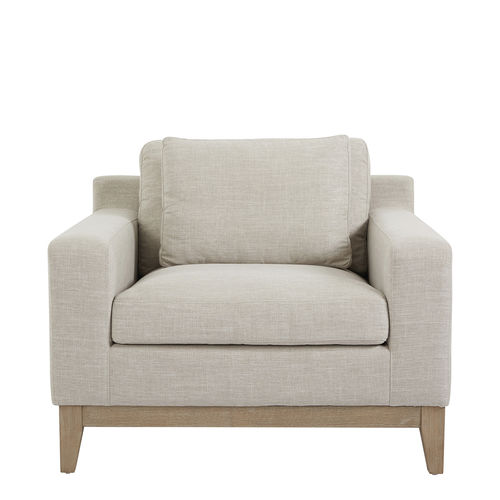 Fauteuil contemporain - LEONORE - BLANC D'IVOIRE - en tissu / en contreplaqué / en pin