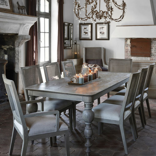 Chaise de salle à manger classique - EVA - BLANC D'IVOIRE - d'intérieur / en lin / en mousse