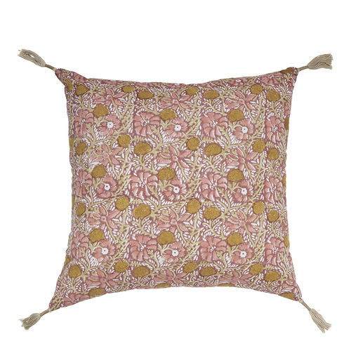 Coussin carré - JUNGLE - BLANC D'IVOIRE - floral / résidentiel / professionnel