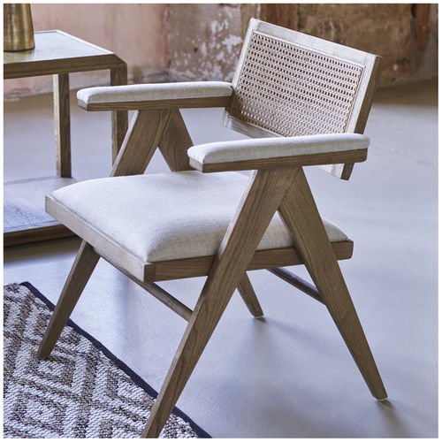 Chaise classique - COLBY - BLANC D'IVOIRE - d'intérieur / en lin / en frêne