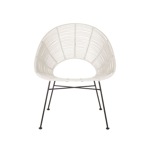 Fauteuil contemporain - SIAM - BLANC D'IVOIRE - en rotin / en rotin / fait main