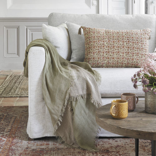 Plaid en lin - LEA - BLANC D'IVOIRE