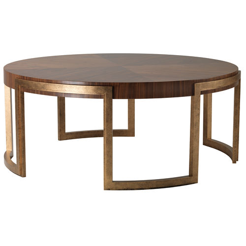 Table basse contemporaine - VALENCIA  - Decorus - en noyer / en acajou / ronde