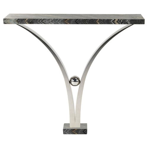 Console design original - VIOLA  - Decorus - en laiton poli / en acier inoxydable poli / en marbre