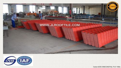 Toiture en résine - SPANISH ROOF TILE BUILDING MATERIAL - Laizhou JIELI Industry Co.,LTD - aspect tuile / nervurée