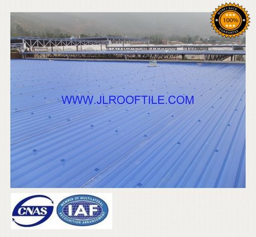 Couverture en plaques en PVC - THREE LAYERS UPVC PLANTING ROOF TILE - Laizhou JIELI Industry Co.,LTD - ondulée