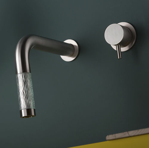Mitigeur de vasque - REVITRUM 12551+6100 - MINA Rubinetterie - mural / à encastrer / en inox