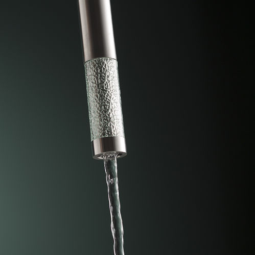 Bec pour vasque en acier inoxydable - REVITRUM 12534 - MINA Rubinetterie - en verre / de plafond / doré