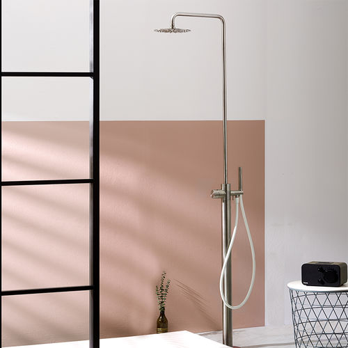 Colonne de douche thermostatique - SYNTH 40802700XT - MINA Rubinetterie - d'extérieur / professionnelle / en inox