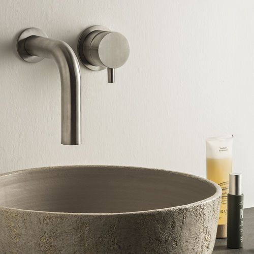 Mitigeur de vasque - DIMENSIONE74: 5100+CU5750 - MINA Rubinetterie - mural / encastrable / en inox