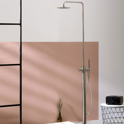 Colonne de douche professionnelle - SYNTH 40802700XT - MINA Rubinetterie - en inox / brossée / sur pied