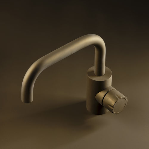 Mitigeur de vasque - SYNTH: 4513 CERAMINA - MINA Rubinetterie - à poser / en inox / d'intérieur