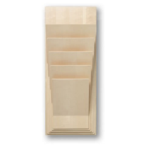 Porte-brochures mural - D-QUINTUS-B - prima office - en bois / professionnel