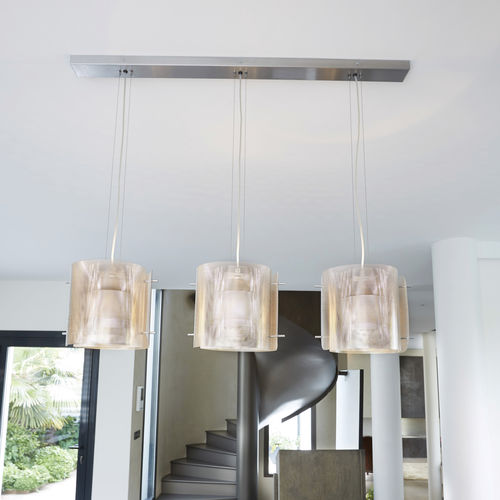 Suspension - ELLIPSE TRILOGIE N°14 - Vidé Creation Paris - en acier inoxydable poli / contemporaine / d'intérieur