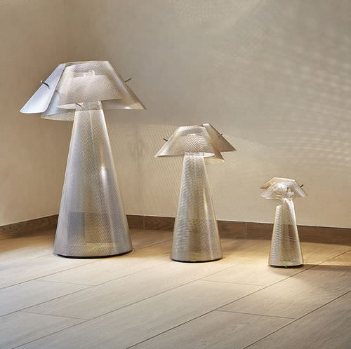 Lampe sur pied - WHIRLWIND N°17C - Vidé Creation Paris - en acier inoxydable poli / contemporaine / d'intérieur