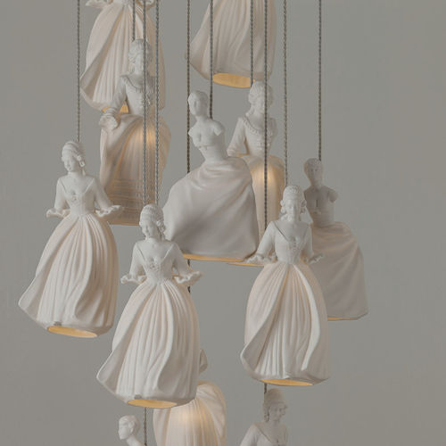 Suspension - DAME - Carlesso - en porcelaine / de style baroque / d'intérieur