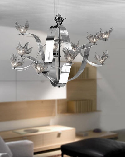 Lustre contemporain - STEELFLY - Carlesso - en laiton / en acier / à incandescence
