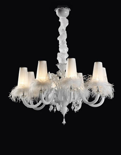 Lustre classique - BLANCHE - Carlesso - en verre / en verre soufflé / en soie