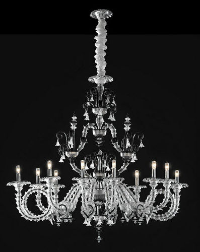 Lustre de style - KALEA - Carlesso - en cristal / en verre soufflé / à incandescence