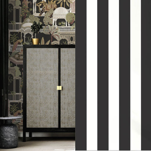 Papier peint contemporain - BOTANY HOUSE : RIGA - Parato - à rayures / gris / blanc