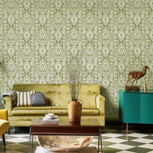 Papier peint classique - ARCHÈ : ORNAMENTUM - Parato - en vinyle / à motif / gris