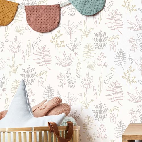 Papier peint contemporain - MiniMe : FOGLIE - Parato - à motif nature / motif pour enfant / vert