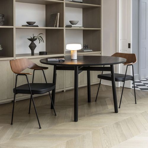 Chaise contemporaine - 675 - case - d'intérieur / en cuir / en noyer
