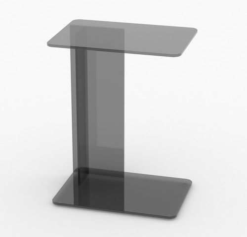 Table d'ordinateur sur pied - LUCENT - case - pour 2 personnes / contemporaine / en verre