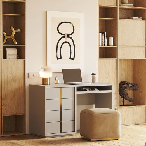 Bureau sur pied - XLUX - Irmaos Pereira Pacheco, SA - contemporain / en bois / droit
