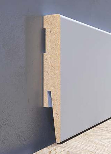 Plinthe blanche - L01 - Foge - en MDF / rectangulaire / étanche à l'eau