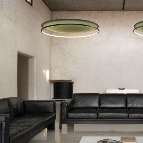 Panneau acoustique rond - circus P1000 - Andcosta - pour plafond / suspendu / en tissu