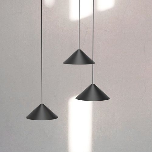Lampe suspendue - cone S120.3 - Andcosta - en acier laqué / en polycarbonate / contemporaine