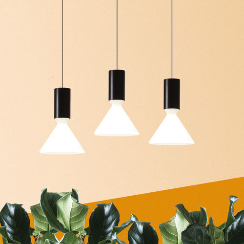 Lampe suspendue - pin S160.3 - Andcosta - en aluminium laqué / en verre soufflé / contemporaine